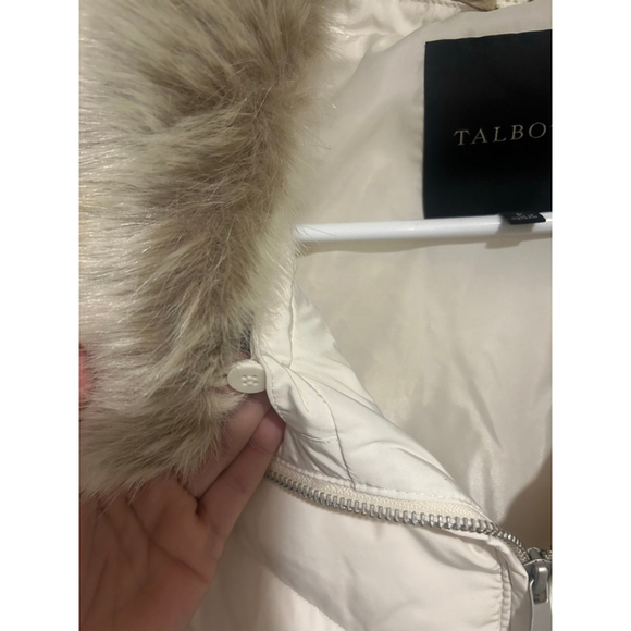 NWOT Talbots Women’s White Down Feather Vest Coat Size Large - Picture 4 of 7